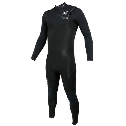 SOORUZ GURU PRO 3/2 Chest-Zip Oysterperne חליפת גלישה 3/2 מ"מ לגברים רוכסן חזה 2023 בצבע שחור