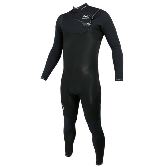 SOORUZ GURU PRO 4/3 Chest-Zip Oysterperne חליפת גלישה 4/3 מ"מ לגברים רוכסן חזה 2023 בצבע שחור