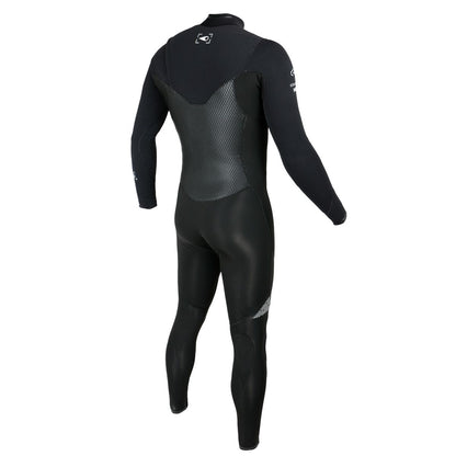 SOORUZ GURU PRO 3/2 Chest-Zip Oysterperne חליפת גלישה 3/2 מ"מ לגברים רוכסן חזה 2023 בצבע שחור