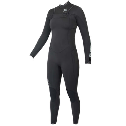 SOORUZ DIVINE 4/3 FZ Women Organic Oysterprene Black חליפת גלישה ארוכה לנשים בעובי 4/3 מ"מ עם רוכסן קדמי מניאופרן אורגני