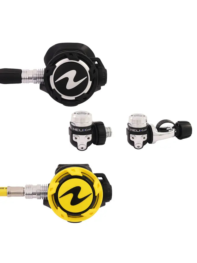 AQUALUNG HELIX PRO STAGE 3 - Dive Regulator + Octopus ווסת עם חיבור INT + אוקטופוס