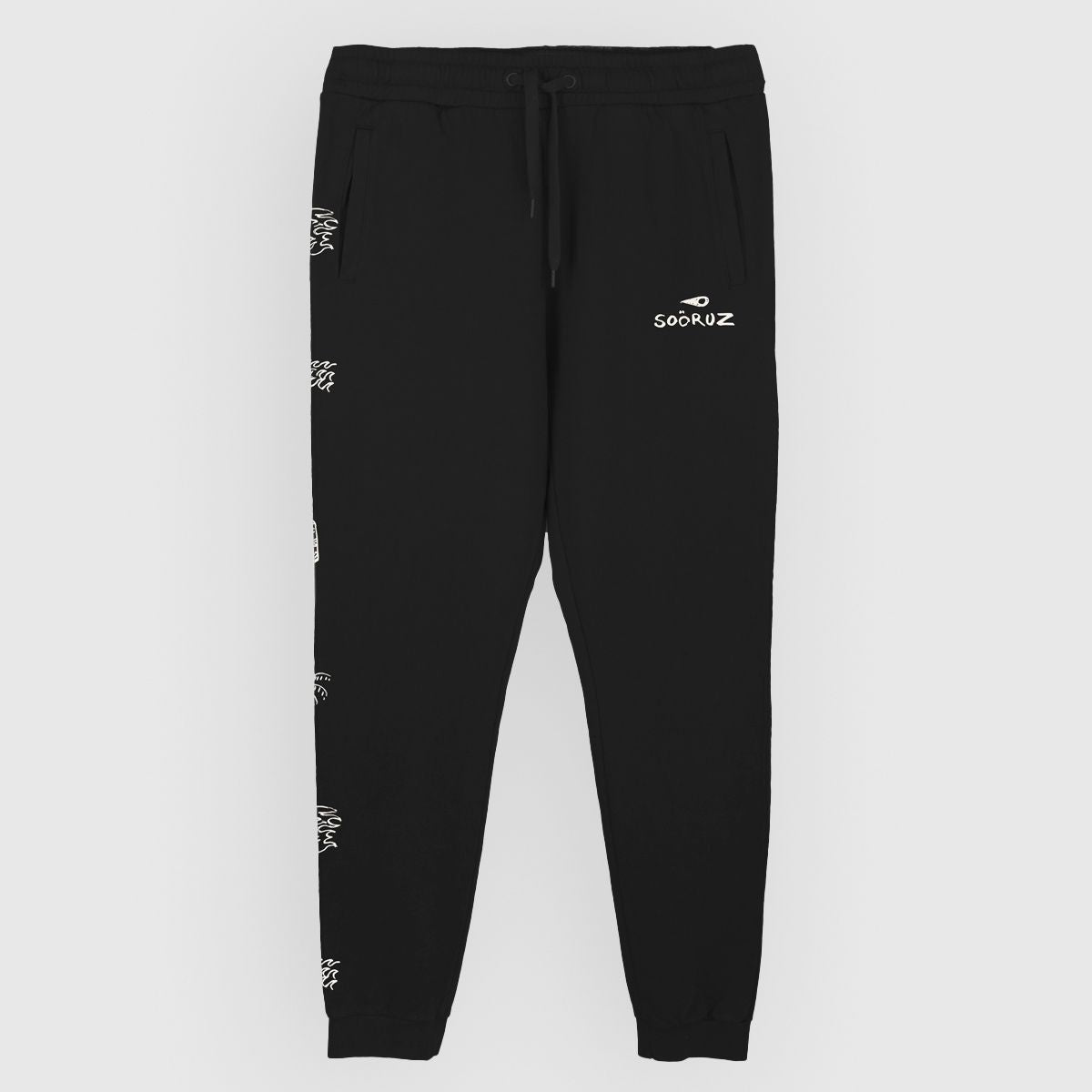 SOORUZ Sweatpants SESSION Men מכנסי כותנה ארוכים בצבע שחור