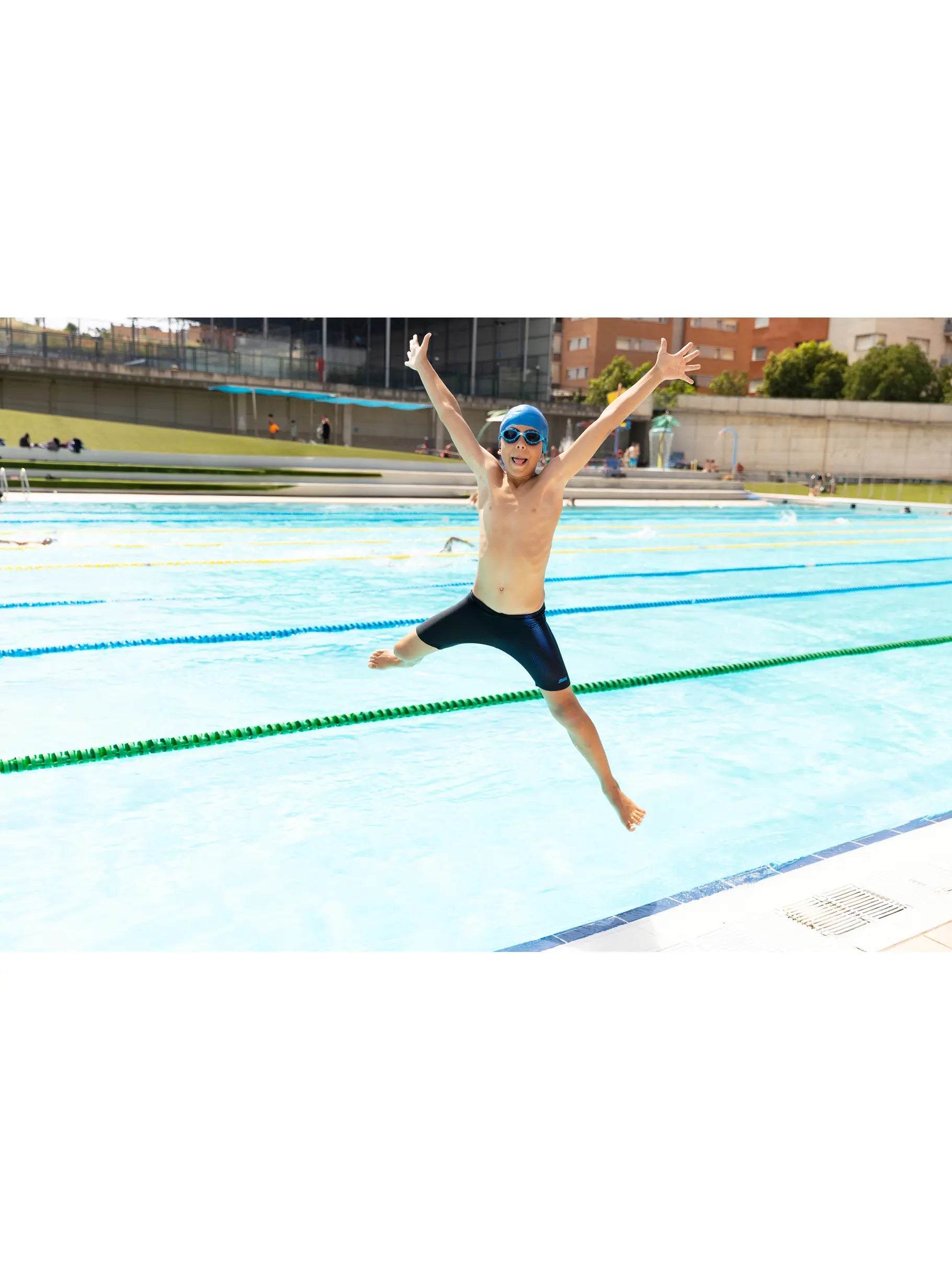 ZOGGS Boys Junior Boys Extender Mid Jammer מכנס בגד ים לילדים