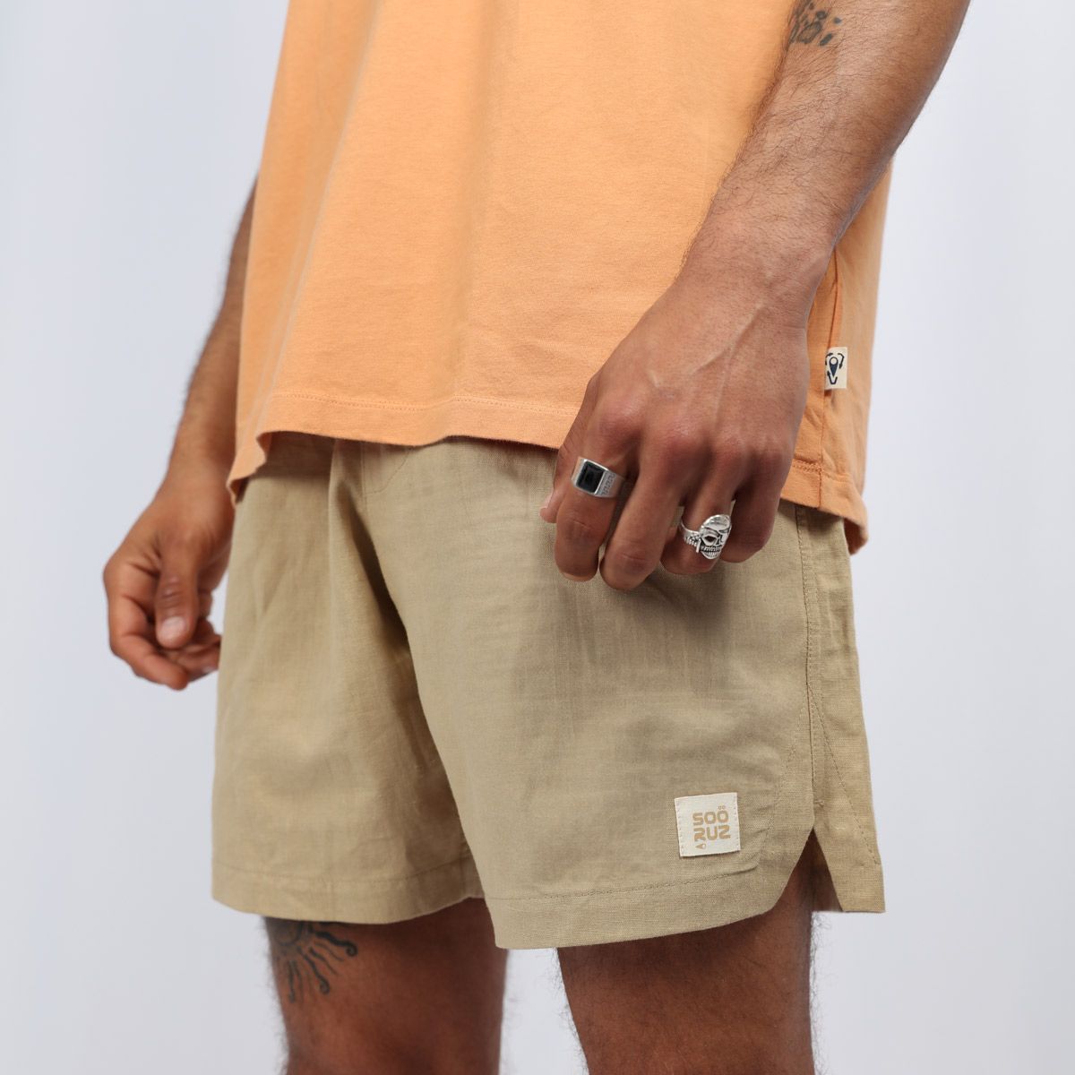 SOORUZ Short Linen LUZ מכנסי אופנה פשתן - דוגית