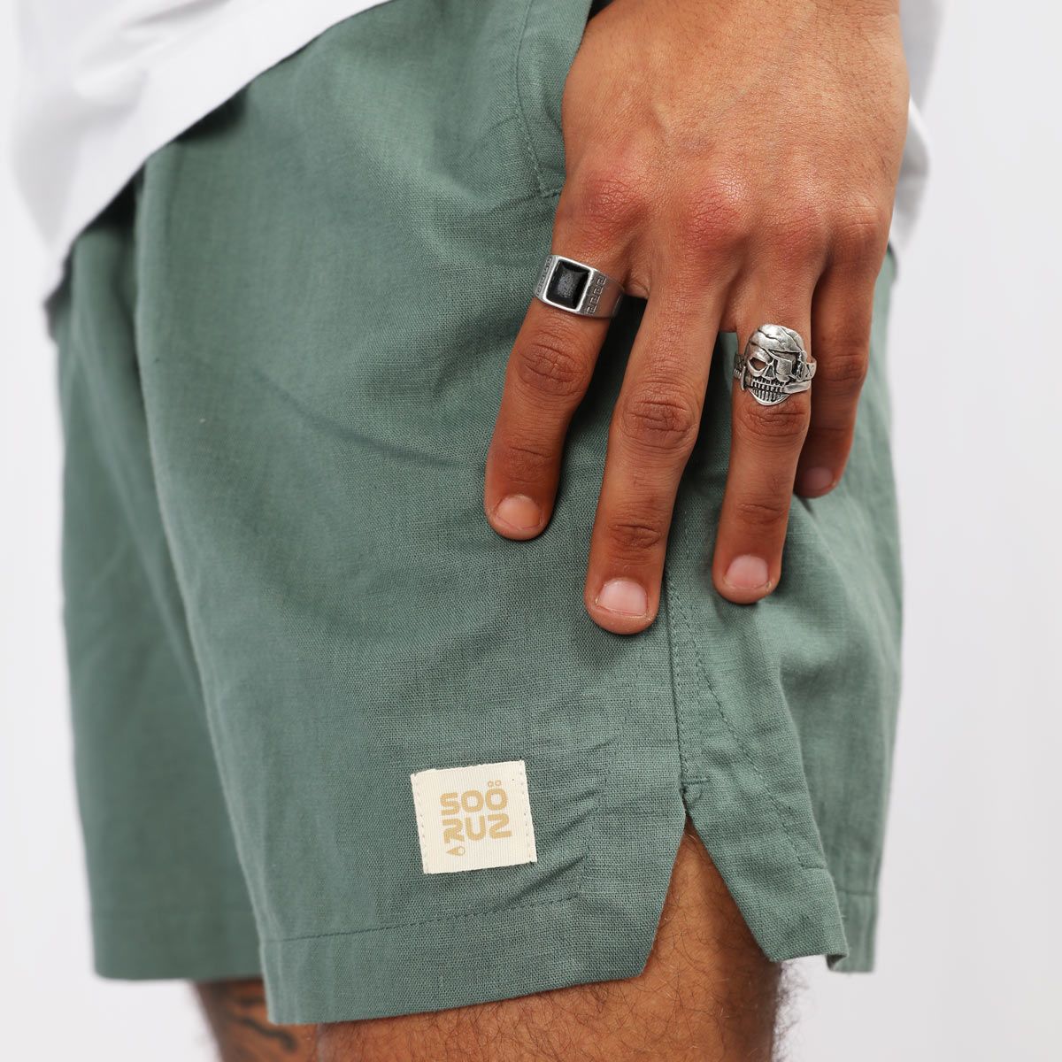 SOORUZ Short Linen LUZ מכנסי אופנה פשתן - דוגית