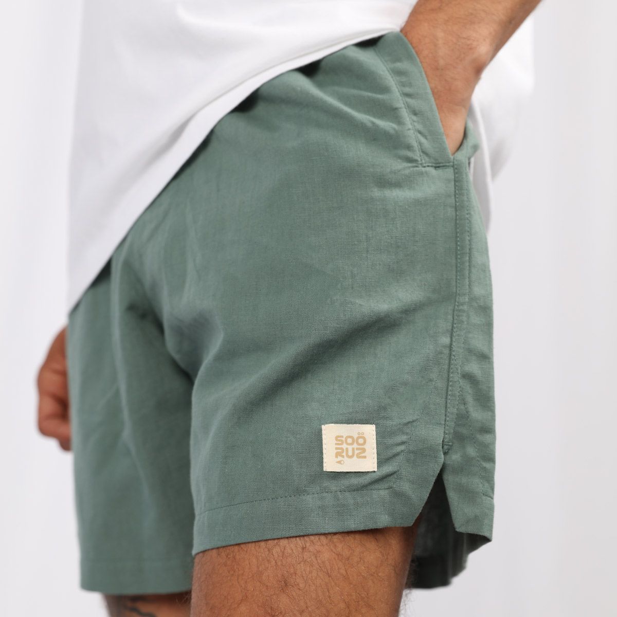SOORUZ Short Linen LUZ מכנסי אופנה פשתן - דוגית