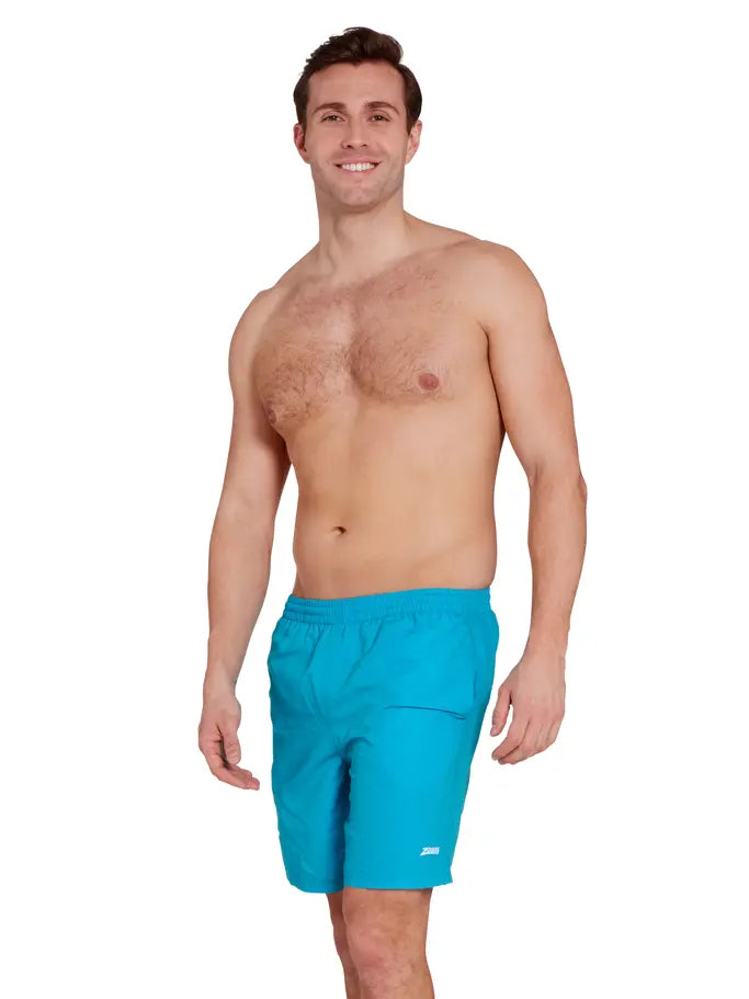 ZOGGS Mens Penrith 17 Inch Shorts - Ecodura מכנס בגד ים לגברים בצבע טורקיז