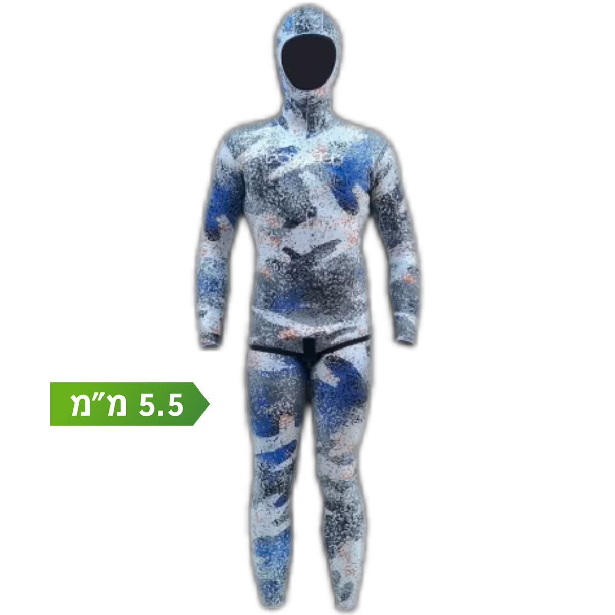 חליפה צלילה חופשית ספורטיבית לדייג בעובי 5.5 מ"מ