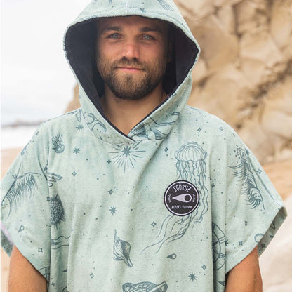 SOORUZ Poncho Calisto מגבת פונצ'ו עם שרוולים קצרים
