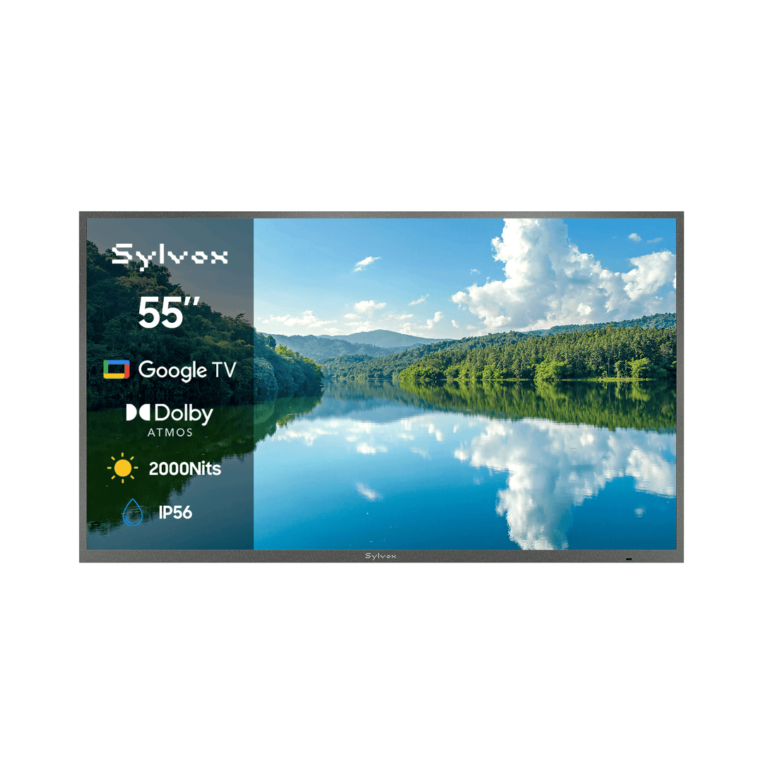 SYLVOX 55" 2000Nit Google Outdoor TV Pool Pro 3.0 טלויזיה בגודל 55 אינץ' לשימוש חיצוני בשמש מלאה - דוגית