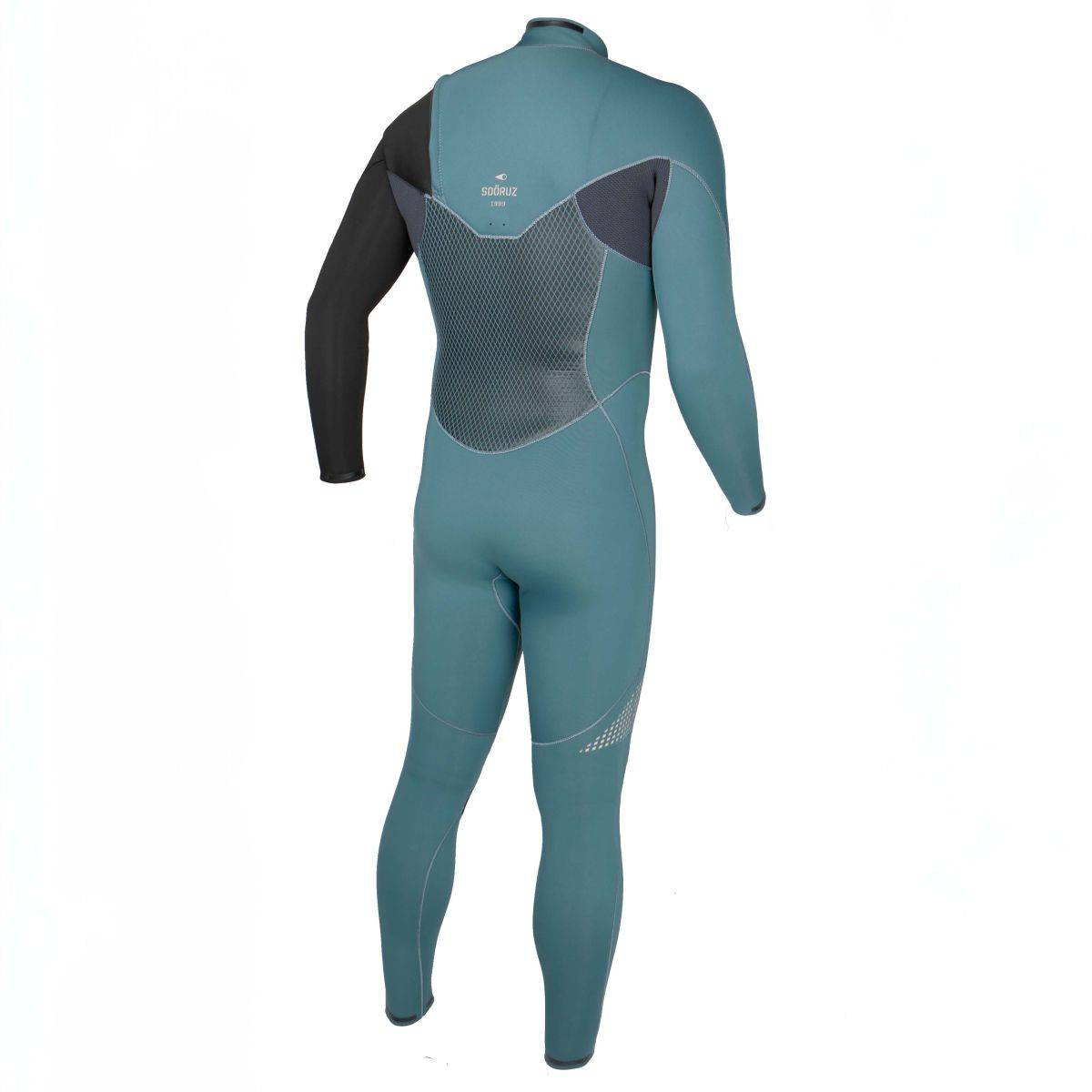 SOORUZ Fullsuit Men 3/2 CZ FIGHTER Organic Oysterprene Slate חליפת גלישה לגברים בצבע כחול בעובי 3/2 מ"מ עם רוכסן חזה