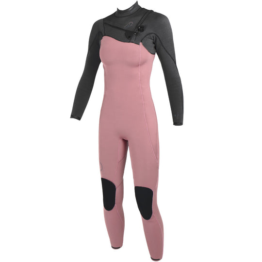 SOORUZ GURU PRO 4/3 CZ Oysterperne חליפת גלישה 4/3 מ"מ לנשים רוכסן חזה בצבע ורוד