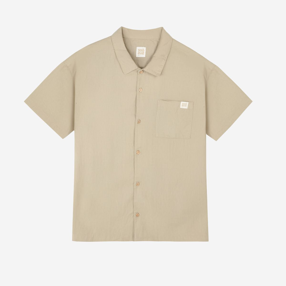 SOORUZ CARLO Shirt Linen חולצה מכופרת קצרה מפשתן וכותנה