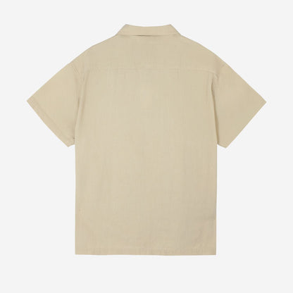 SOORUZ CARLO Shirt Linen חולצה מכופרת קצרה מפשתן וכותנה