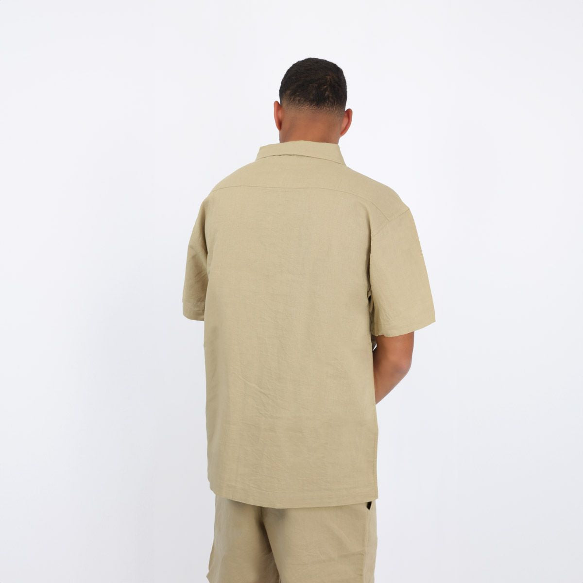 SOORUZ CARLO Shirt Linen חולצה מכופרת קצרה מפשתן וכותנה