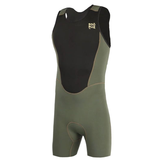 SOORUZ Short John FIGHTER 2/2 Organic Oysterprene 2026 חליפת גלישה קצרה ללא שרוולים בעובי 2/2 מ"מ בצבע ירוק