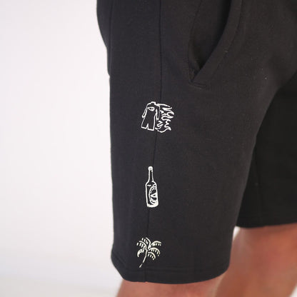 SOORUZ Short Molleton CORTO Men Black מכנס קצר בצבע שחור