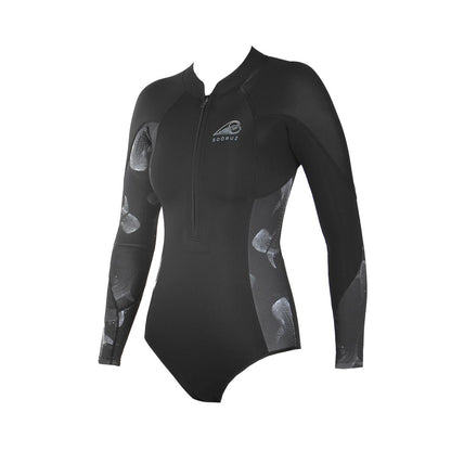 SOORUZ Shorty Women 1/1 LS mini zip DIVINE חליפת גלישה שורטי עם שרוולים ארוכים לנשים בצבע שחור 2023