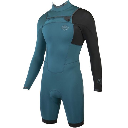 SOORUZ Shorty Men 3/2 LS FZ FIGHTER חליפת גלישה שורטי רוכסן קדמי עם שרוולים ארוכים בעובי 3/2 מ"מ