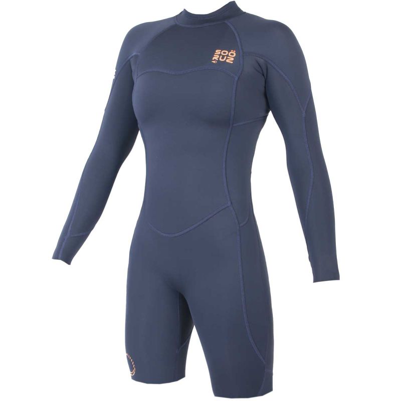 SOORUZ Shorty LS Women 2/2 BZ FLY Organic חליפת גלישה שורטי רוכסן אחורי עם שרוולים ארוכים בעובי 2/2 מ"מ לנשים