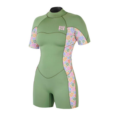 SOORUZ Shorty 2/2 BZ DIVINE ORGANIC OYSTERPRENE חליפת גלישה לנשים שורטי 2/2 רוכסן אחורי