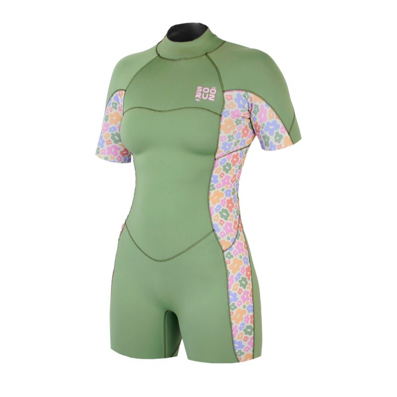 SOORUZ Shorty 2/2 BZ DIVINE ORGANIC OYSTERPRENE חליפת גלישה לנשים שורטי 2/2 רוכסן אחורי