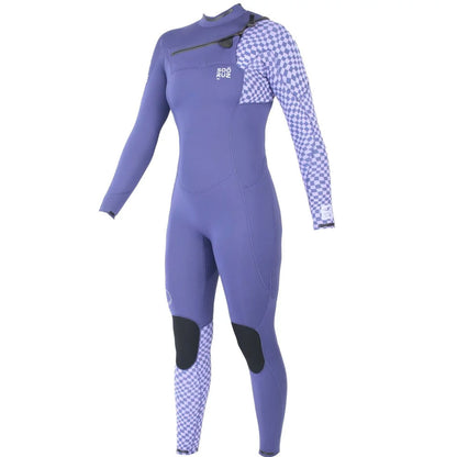 חליפת גלישה ארוכה צבע סגול לנשים בעובי 3/2 מ"מ עם רוכסן חזה מניאופרן אורגני