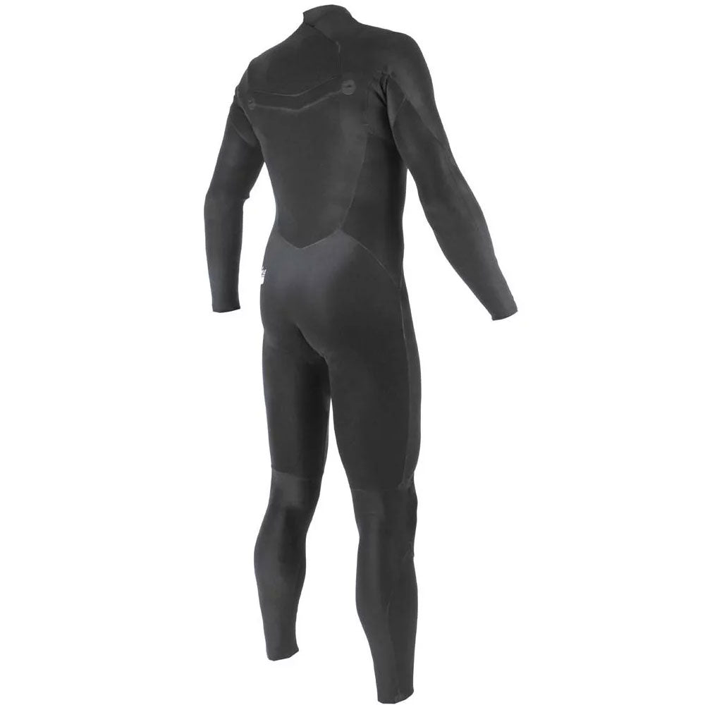 חליפת גלישה לגברים צבע שחור בעובי 3/2 מ"מ עם רוכסן קדמי