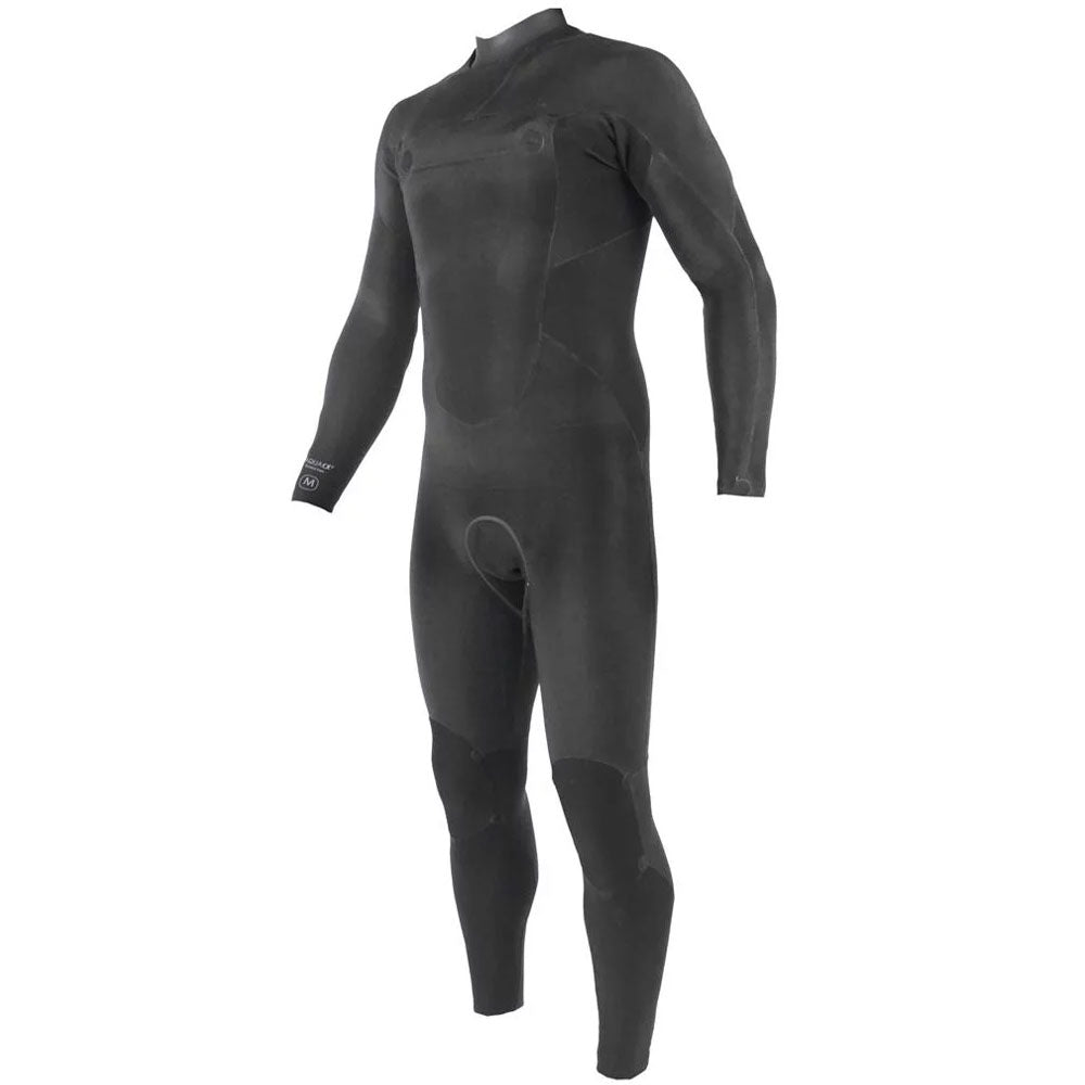 חליפת גלישה לגברים צבע שחור בעובי 3/2 מ"מ עם רוכסן קדמי