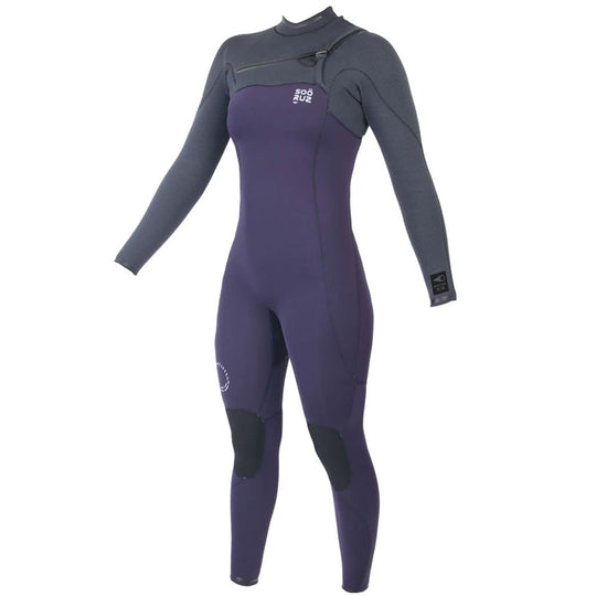 SOORUZ GURU PRO 3/2 CZ Organic Oysterprene Opium חליפת גלישה לנשים 3/2 רוכסן חזה