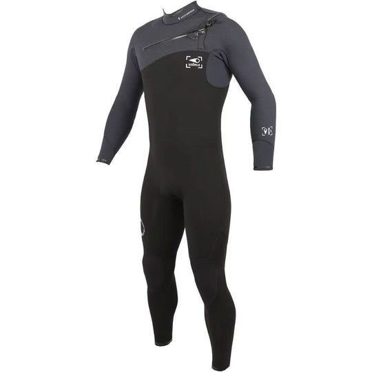 SOORUZ GURU PRO 4/3 CZ Organic Oysterprene חליפת גלישה לגברים 4/3 רוכסן חזה