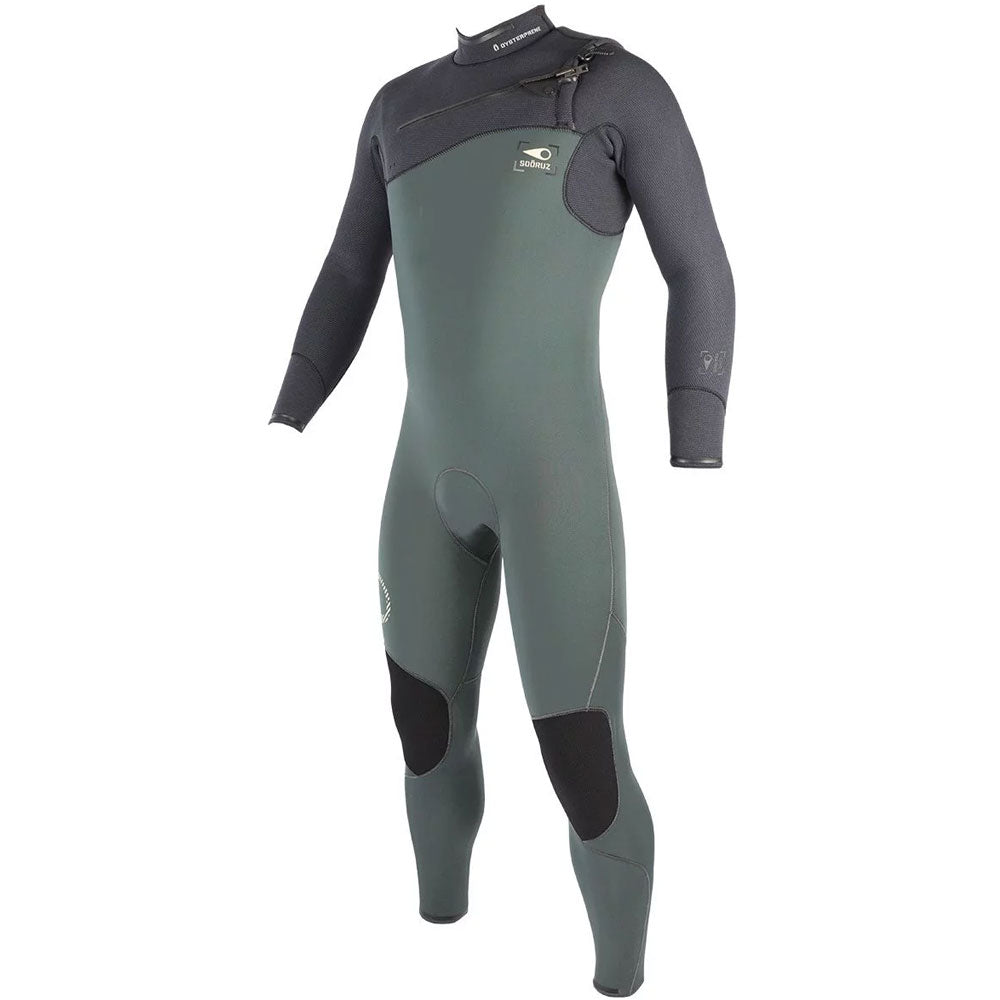 חליפת גלישה ארוכה לגברים בעובי 4/3 מ"מ עם רוכסן חזה מניאופרן אורגני