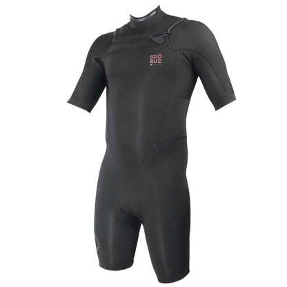 חליפת גלישה שורטי צבע שחור רוכסן קדמי בעובי 2/2 מ"מ לגברים