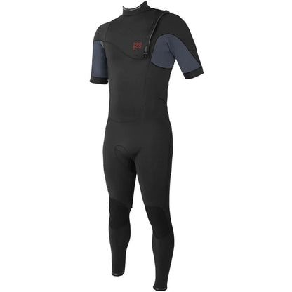 חליפת גלישה ארוכה צבע שחור ללא רוכסן עם שרוולים קצרים בעובי 2/2 מ"מ לגברים