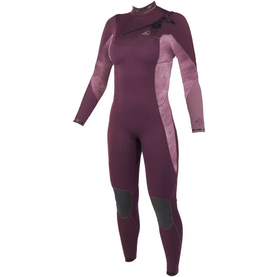 SOORUZ DIVINE 4/3 CZ Organic Oysterprene חליפת גלישה לנשים 4/3 רוכסן חזה