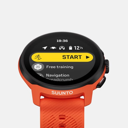 SUUNTO Run Coral Orange Silicone Strap שעון ספורט וכושר בצבע כתום עם רצועת סיליקון
