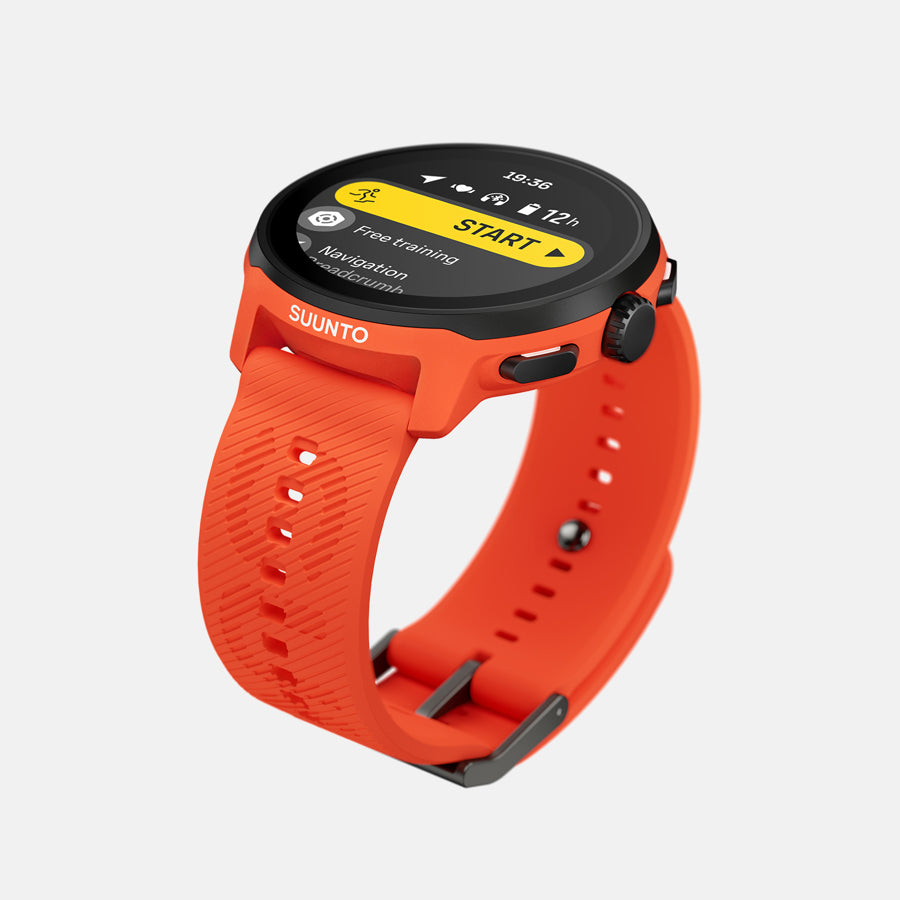 SUUNTO Run Coral Orange Silicone Strap שעון ספורט וכושר בצבע כתום עם רצועת סיליקון