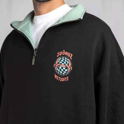SOORUZ Sweat half zip Bio ALYGONE organic cotton קפוצ'ון עם רוכסן חצי