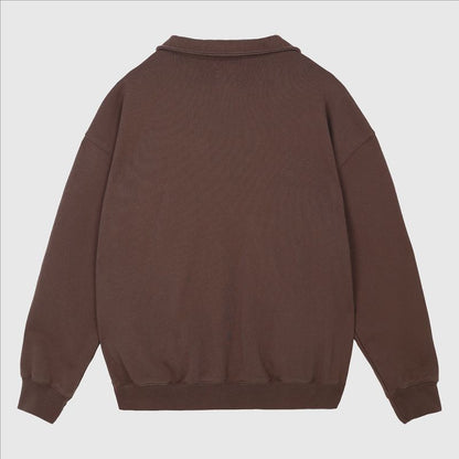 SOORUZ ANDREWS Organic Half Zip Sweatshirt סוווטשירט חצי רוכסן מכותנה אורגנית - דוגית