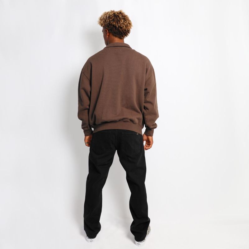 SOORUZ ANDREWS Organic Half Zip Sweatshirt סוווטשירט חצי רוכסן מכותנה אורגנית - דוגית