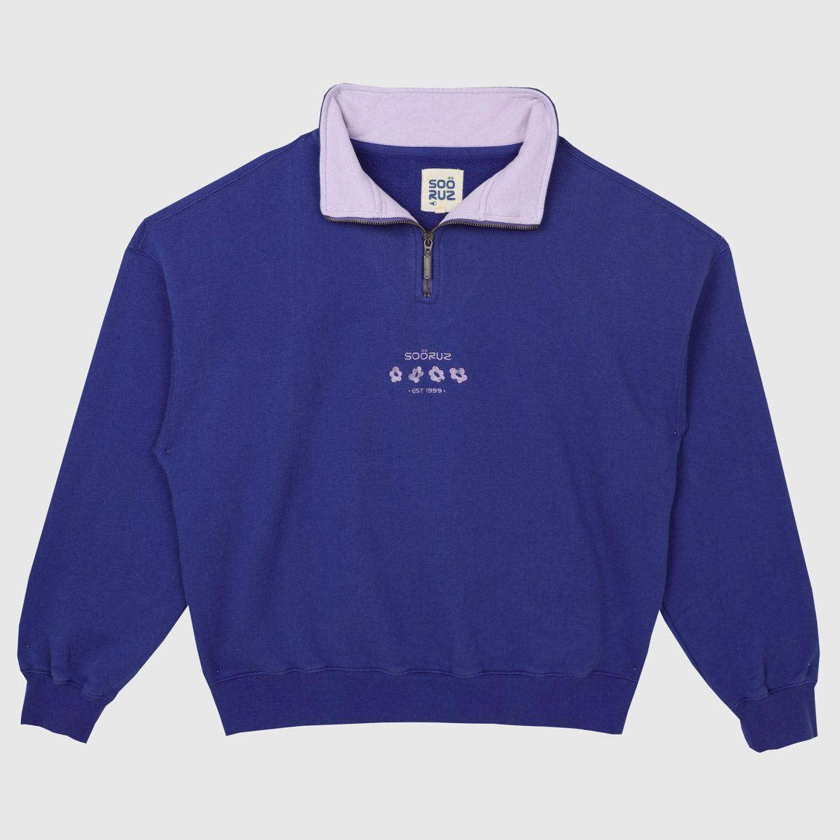 SOORUZ Sweat Half Zip Bio LAVANDE organic cotton קפוצ'ון עם רוכסן חצי לנשים