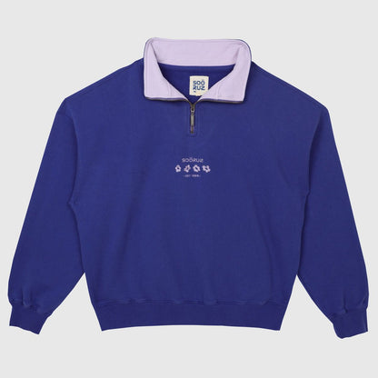 SOORUZ Sweat Half Zip Bio LAVANDE organic cotton קפוצ'ון עם רוכסן חצי לנשים