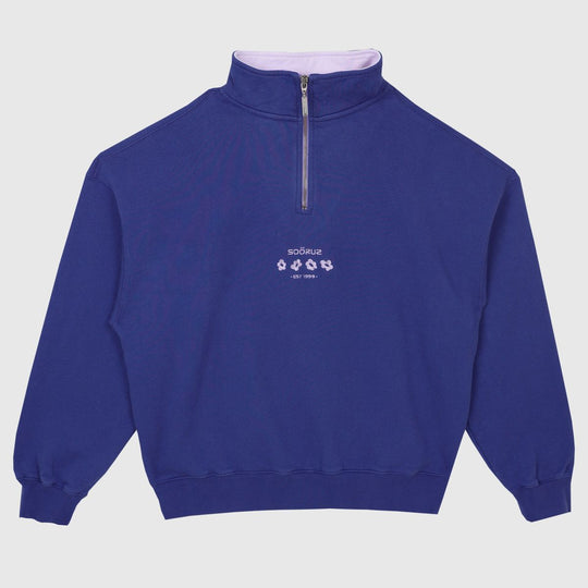 SOORUZ Sweat Half Zip Bio LAVANDE organic cotton קפוצ'ון עם רוכסן חצי לנשים