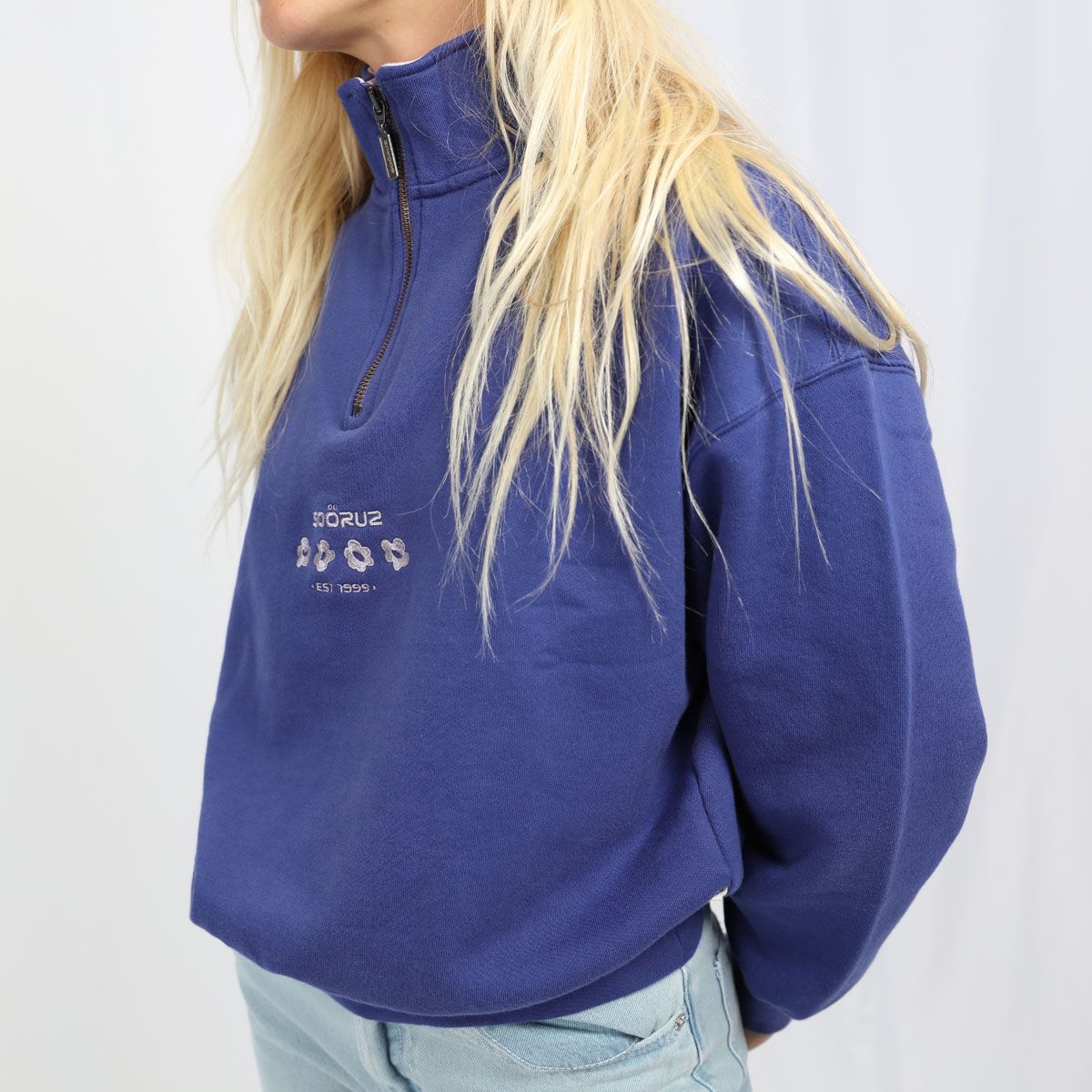 SOORUZ Sweat Half Zip Bio LAVANDE organic cotton קפוצ'ון עם רוכסן חצי לנשים