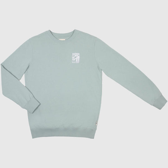 SOORUZ Sweat round Bio AZUL organic cotton חולצה ארוכה סווצ'רט ללא כובע מכותנה אורגנית