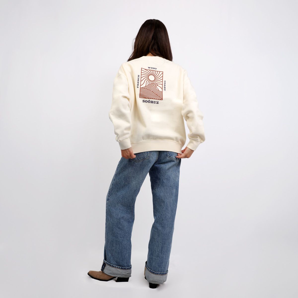 SOORUZ AMPHORA Sweat round Organic Women חולצה ארוכה סווטשירט ללא כובע מכותנה אורגנית לנשים