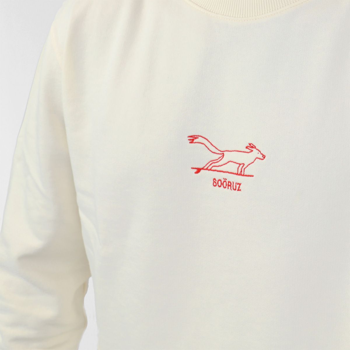 SOORUZ HOWL Sweat round Organic Men חולצה ארוכה סווטשירט ללא כובע מכותנה אורגנית