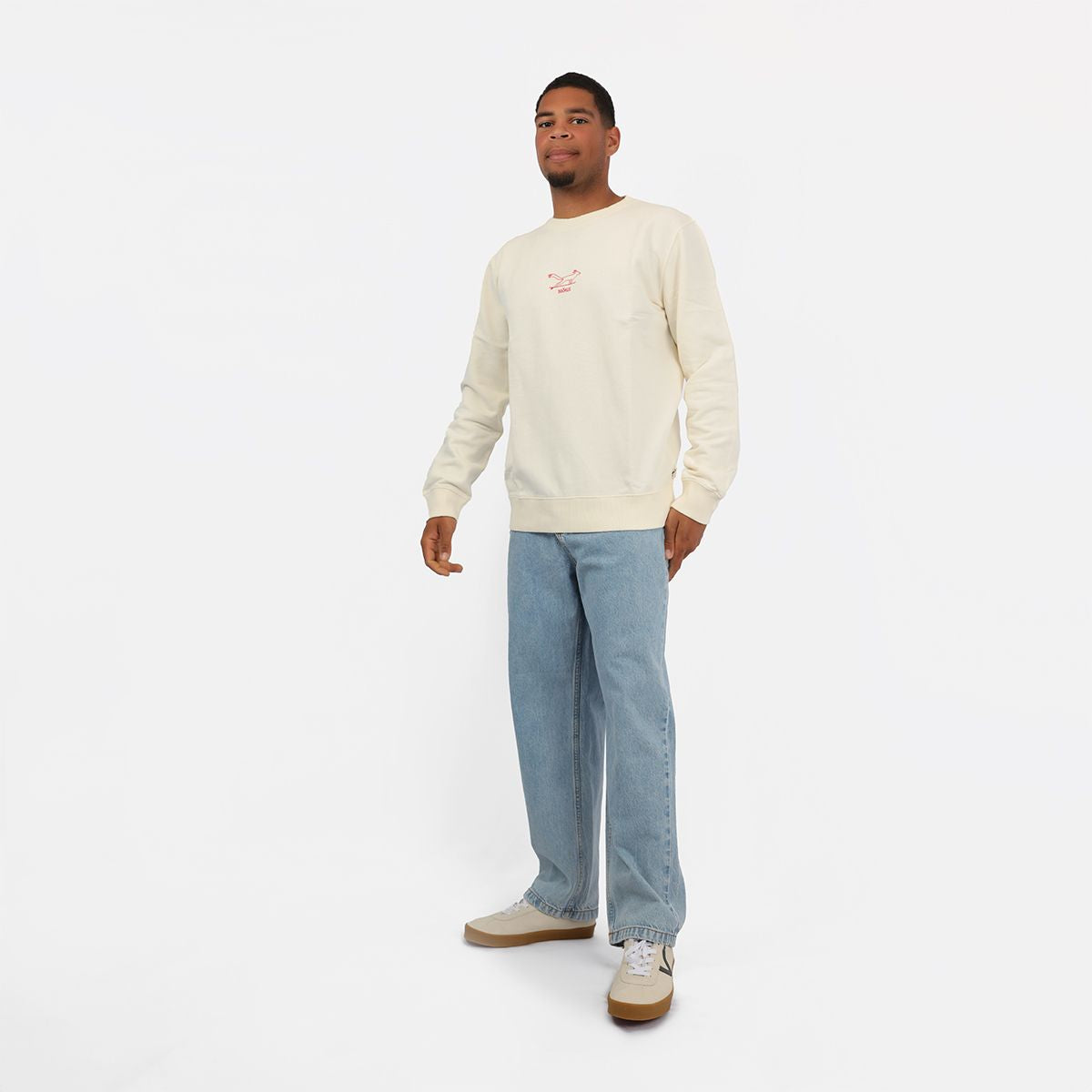 SOORUZ HOWL Sweat round Organic Men חולצה ארוכה סווטשירט ללא כובע מכותנה אורגנית