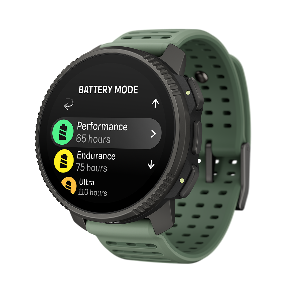 Smartwatch showing battery modes