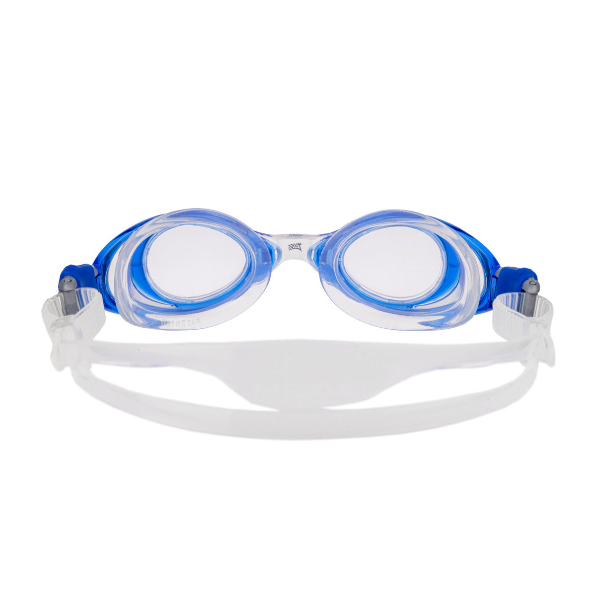 ZOGGS Vision Optical Corrective Goggle משקפת שחייה בצבע כחול/לבן עם עדשות אופטיות שקופה